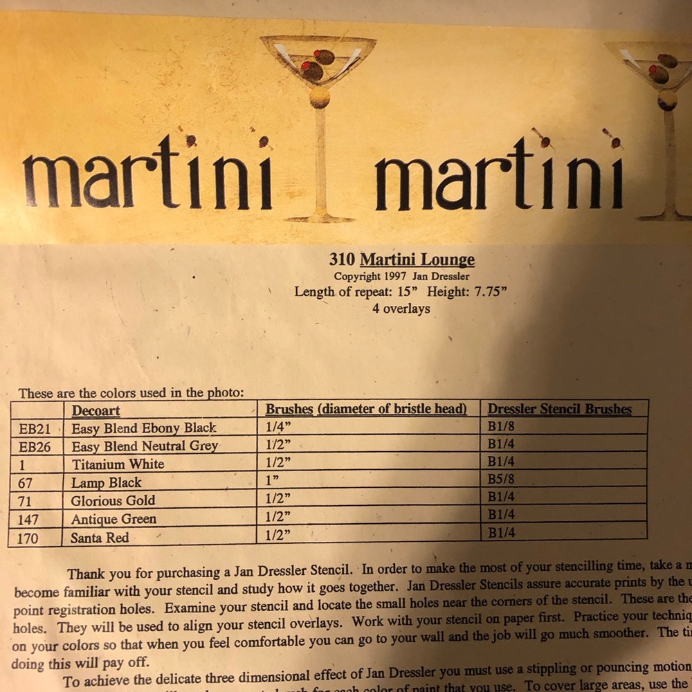 Martini Stencil